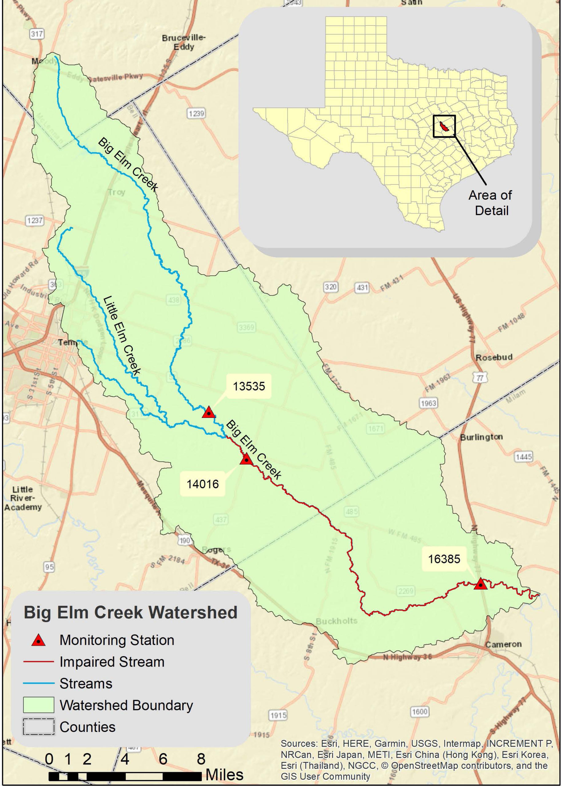 Big Elm Creek Map